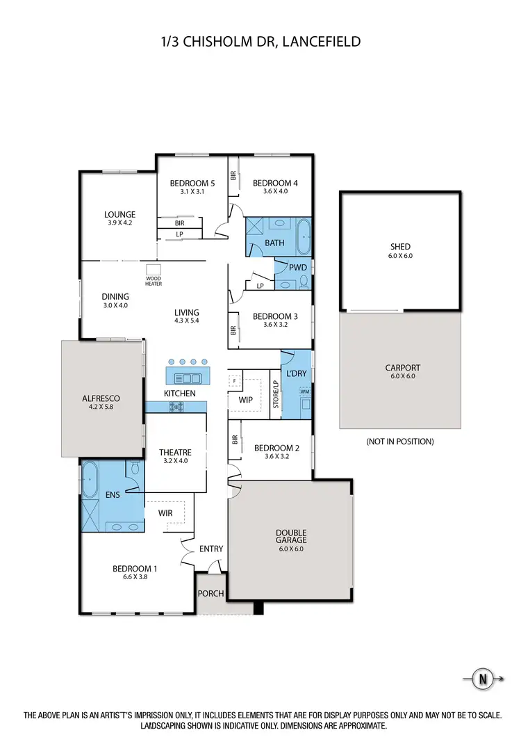 Floorplan of Homely house listing, 1/3 Chisholm Drive, Lancefield VIC 3435
