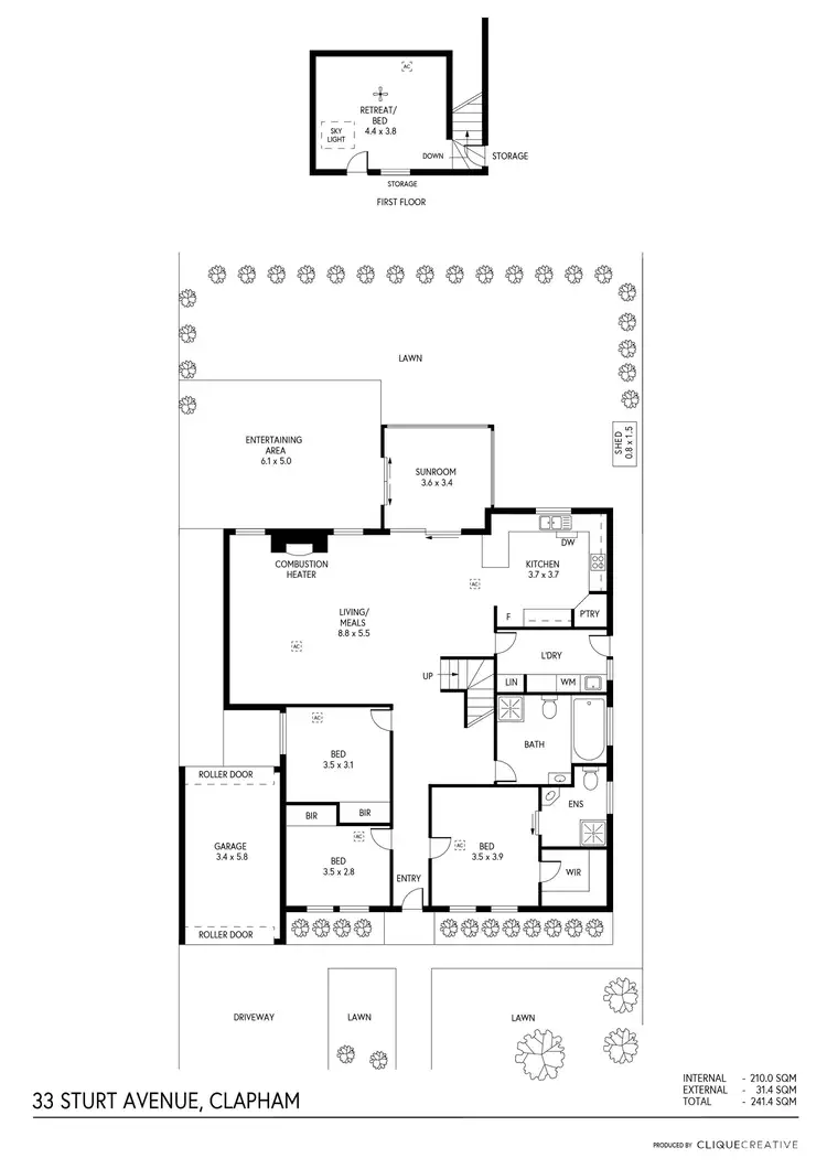 Floorplan of Homely house listing, 33 Sturt Avenue, Clapham SA 5062