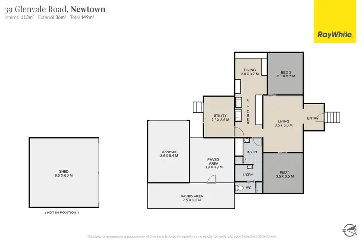 Floorplan of Homely house listing, 39 Glenvale Road, Newtown QLD 4350