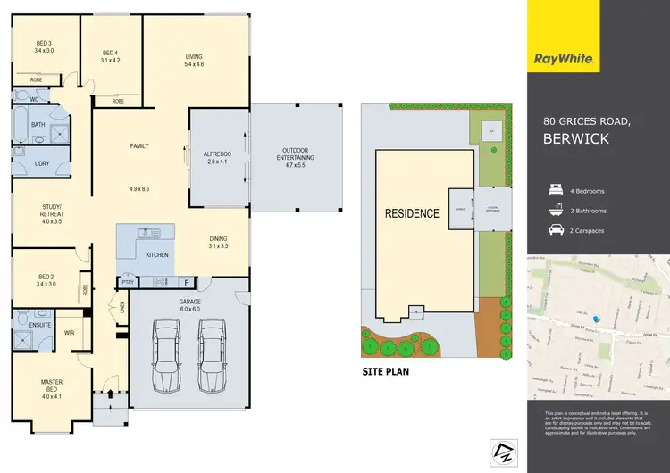 Floorplan of Homely house listing, 80 Grices Road, Berwick VIC 3806