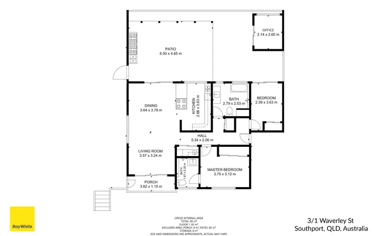 Floorplan of Homely apartment listing, 3/1 Waverley Street, Southport QLD 4215