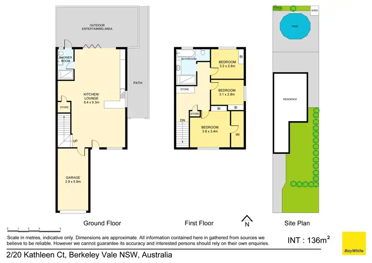 Floorplan of Homely townhouse listing, 2/20 Kathleen Court, Berkeley Vale NSW 2261
