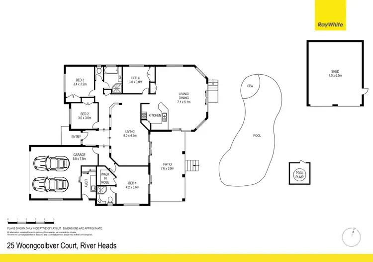 Floorplan of Homely house listing, 25 Woongoolbver Court, River Heads QLD 4655