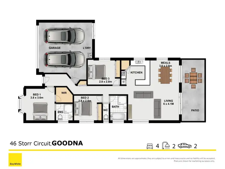 Floorplan of Homely house listing, 46 Storr Circuit, Goodna QLD 4300