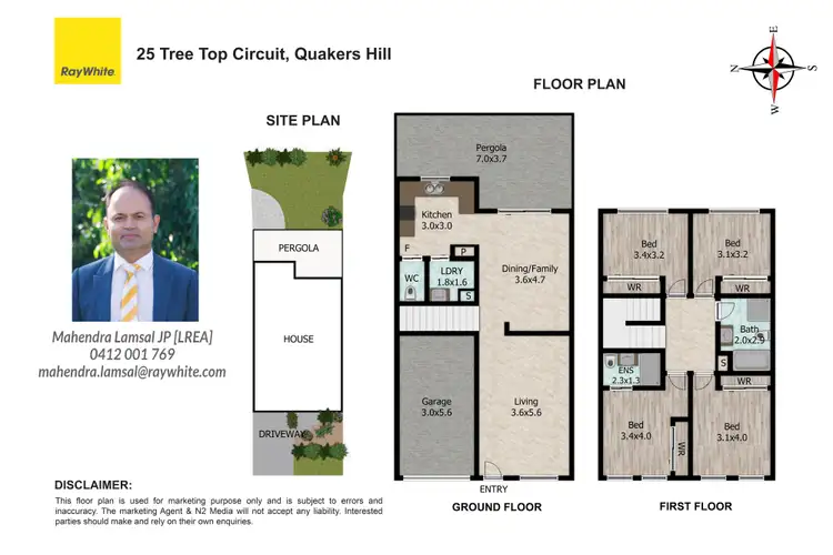 Floorplan of Homely townhouse listing, 25 Tree Top Circuit, Quakers Hill NSW 2763