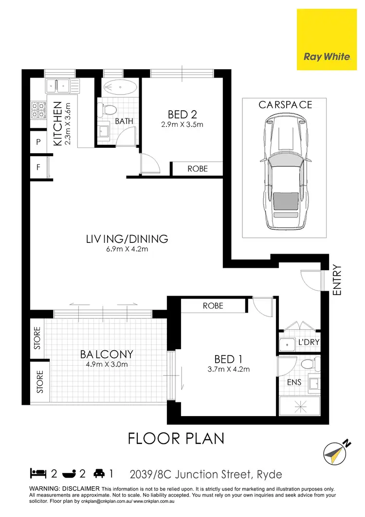 Floorplan of Homely apartment listing, 2039/8C Junction Street, Ryde NSW 2112
