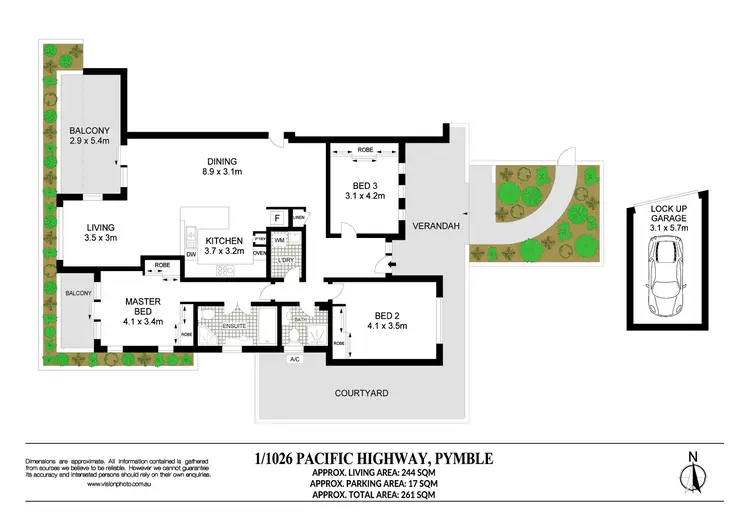 Floorplan of Homely apartment listing, 1/1026-1028 Pacific Highway, Pymble NSW 2073