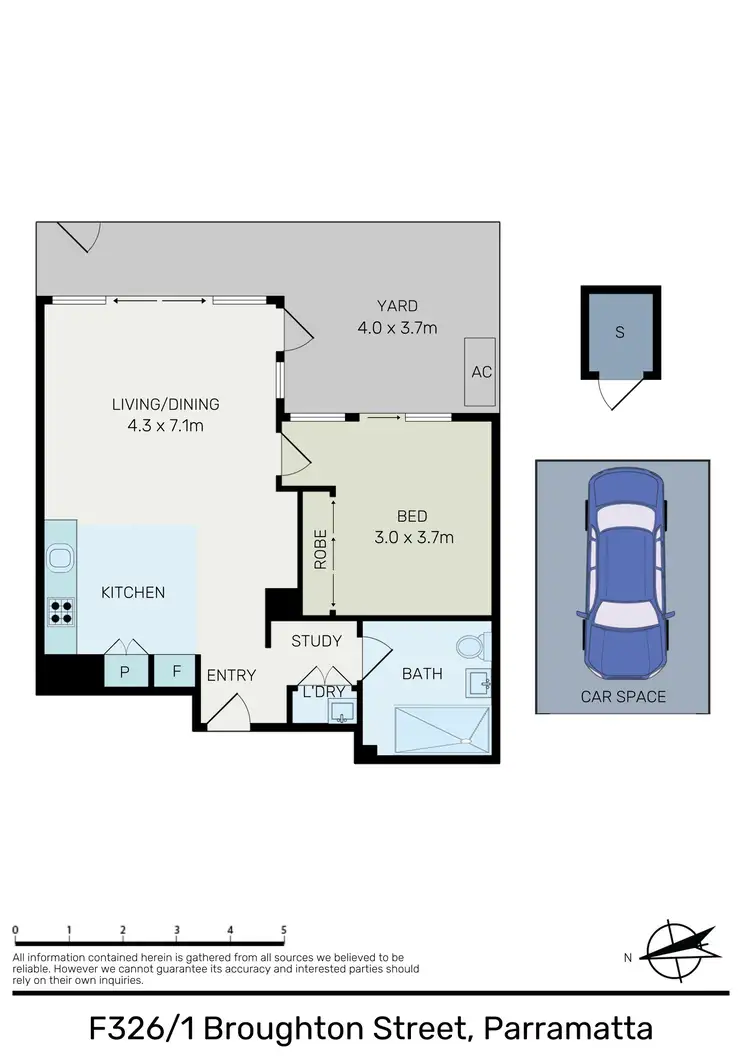 Floorplan of Homely apartment listing, F326/1 Broughton Street, Parramatta NSW 2150
