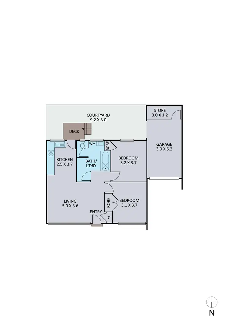 Floorplan of Homely unit listing, 7/84 Hereford Road, Mount Evelyn VIC 3796