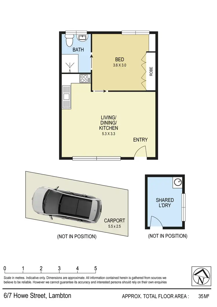 Floorplan of Homely unit listing, 6/7 Howe Street, Lambton NSW 2299