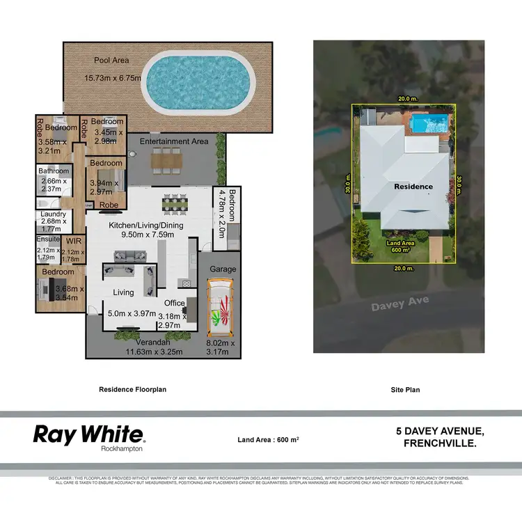 Floorplan of Homely house listing, 5 Davey Avenue, Frenchville QLD 4701