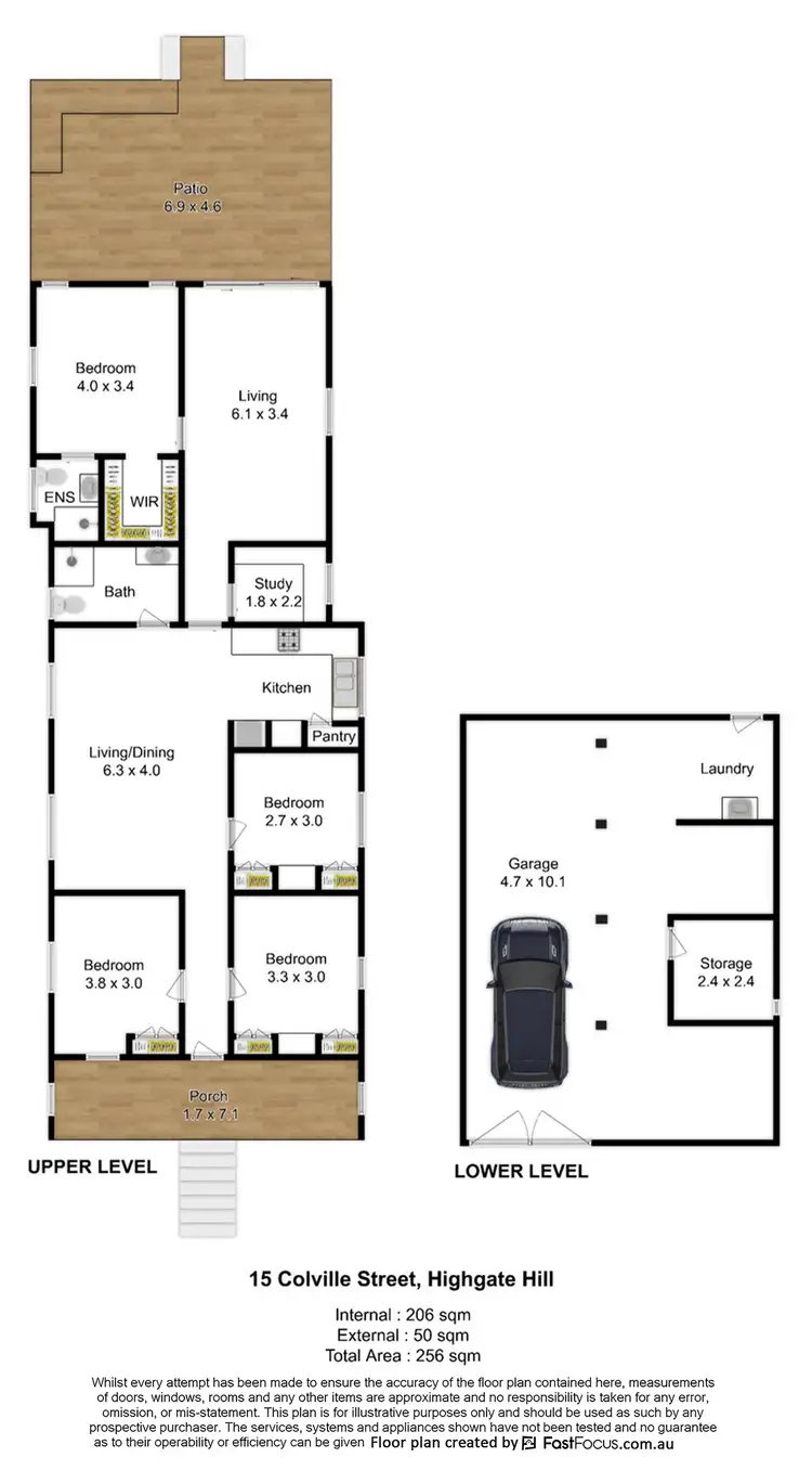 Floorplan of Homely house listing, 15 Colville Street, Highgate Hill QLD 4101