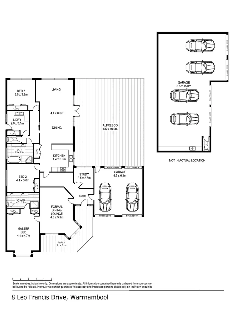 Floorplan of Homely house listing, 8 Leo Francis Drive, Warrnambool VIC 3280