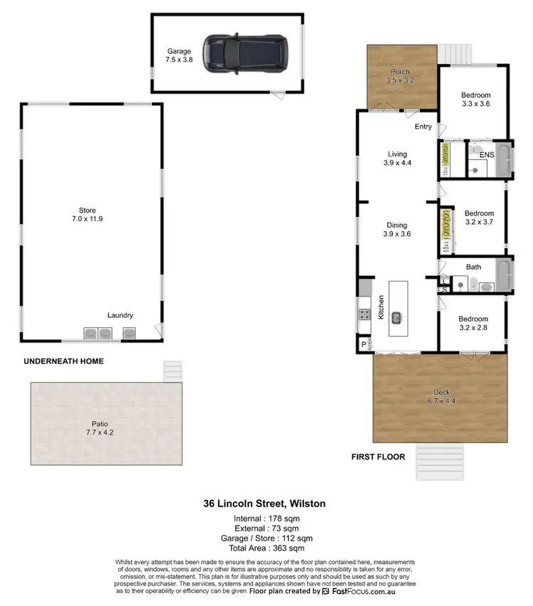 Floorplan of Homely house listing, 36 Lincoln Street, Wilston QLD 4051