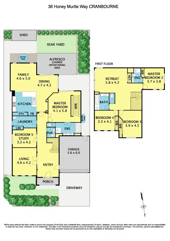 Floorplan of Homely house listing, 36 Honey Myrtle Way, Cranbourne VIC 3977