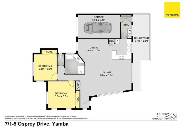 Floorplan of Homely unit listing, 7/1-5 Osprey Drive, Yamba NSW 2464