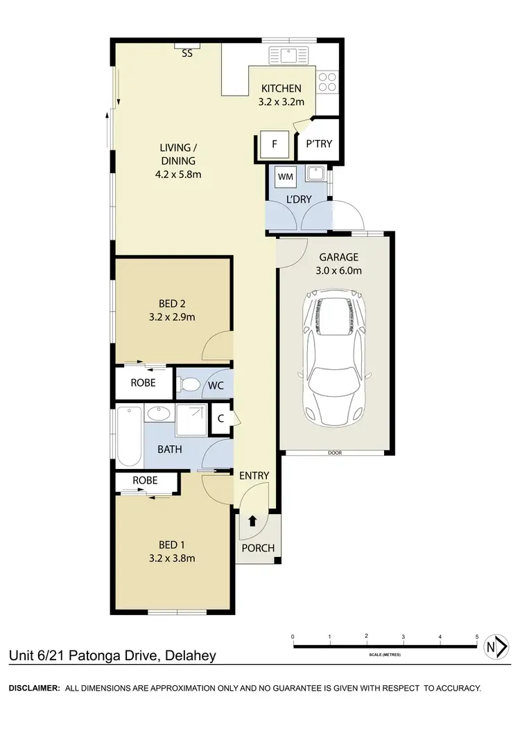 Floorplan of Homely unit listing, 6/21 Patonga Drive, Delahey VIC 3037