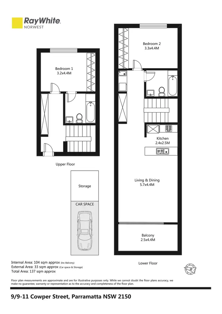 Floorplan of Homely apartment listing, 9/9-11 Cowper Street, Parramatta NSW 2150