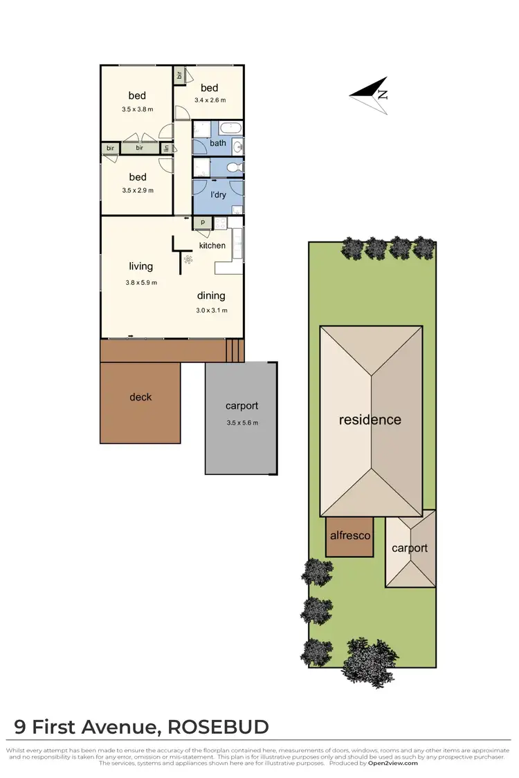 Floorplan of Homely house listing, 9 First Avenue, Rosebud VIC 3939