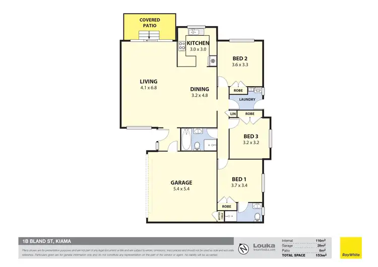 Floorplan of Homely villa listing, 1/1B Bland Street, Kiama NSW 2533