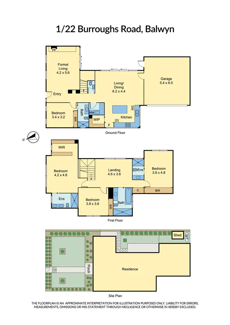 Floorplan of Homely townhouse listing, 1/22 Burroughs Road, Balwyn VIC 3103