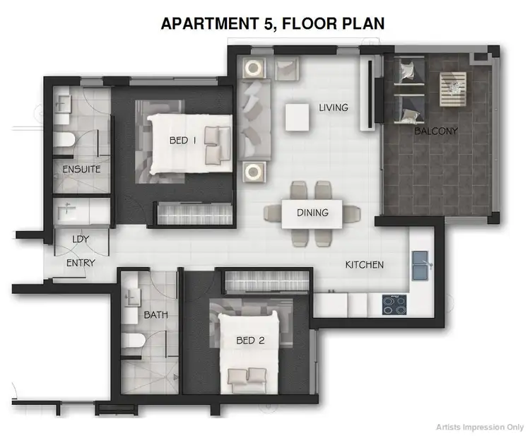 Floorplan of Homely apartment listing, 5/11 Royal Scot Loop, Currambine WA 6028