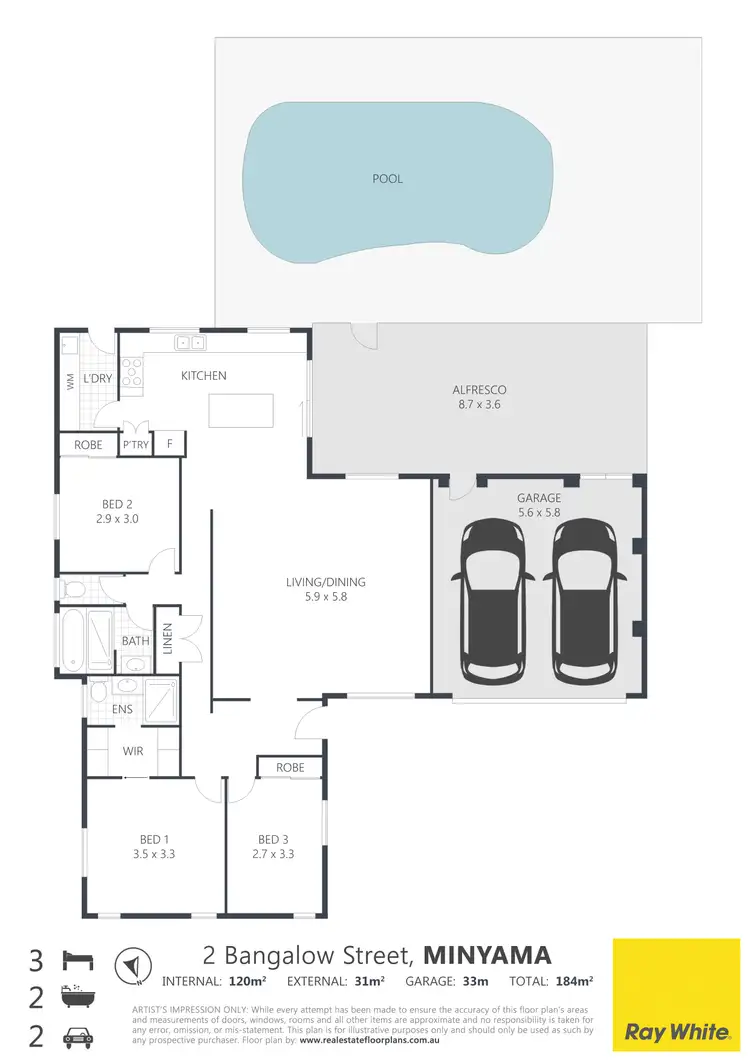 Floorplan of Homely house listing, 2 Bangalow Street, Minyama QLD 4575