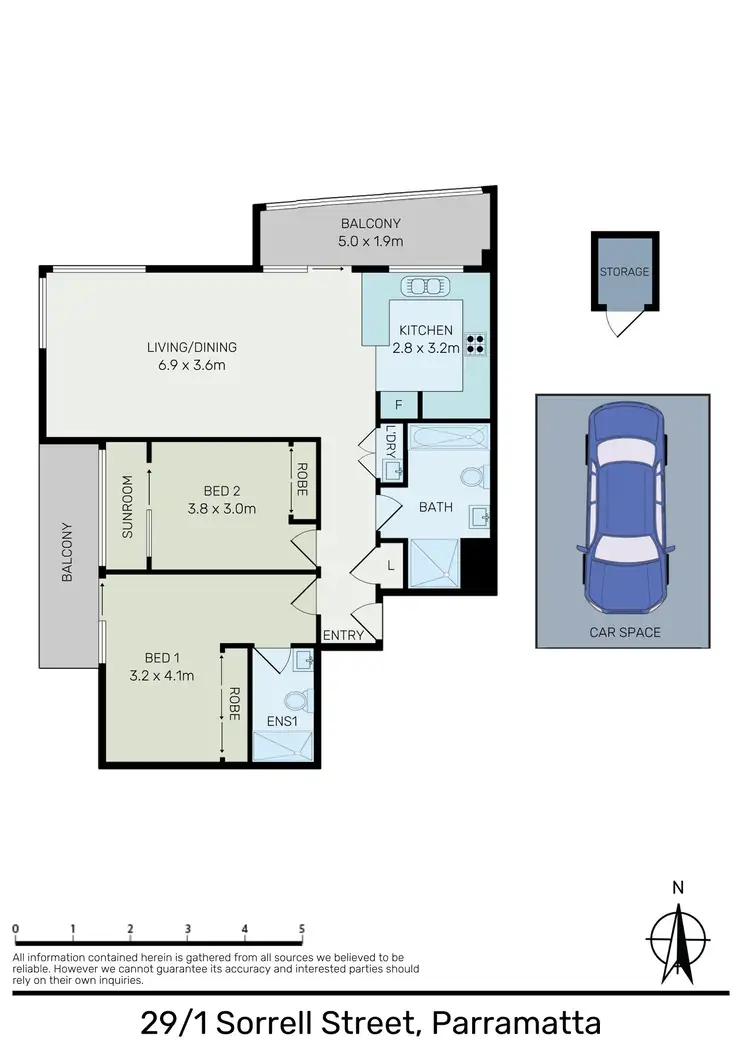 Floorplan of Homely apartment listing, 29/1 Sorrell Street, Parramatta NSW 2150