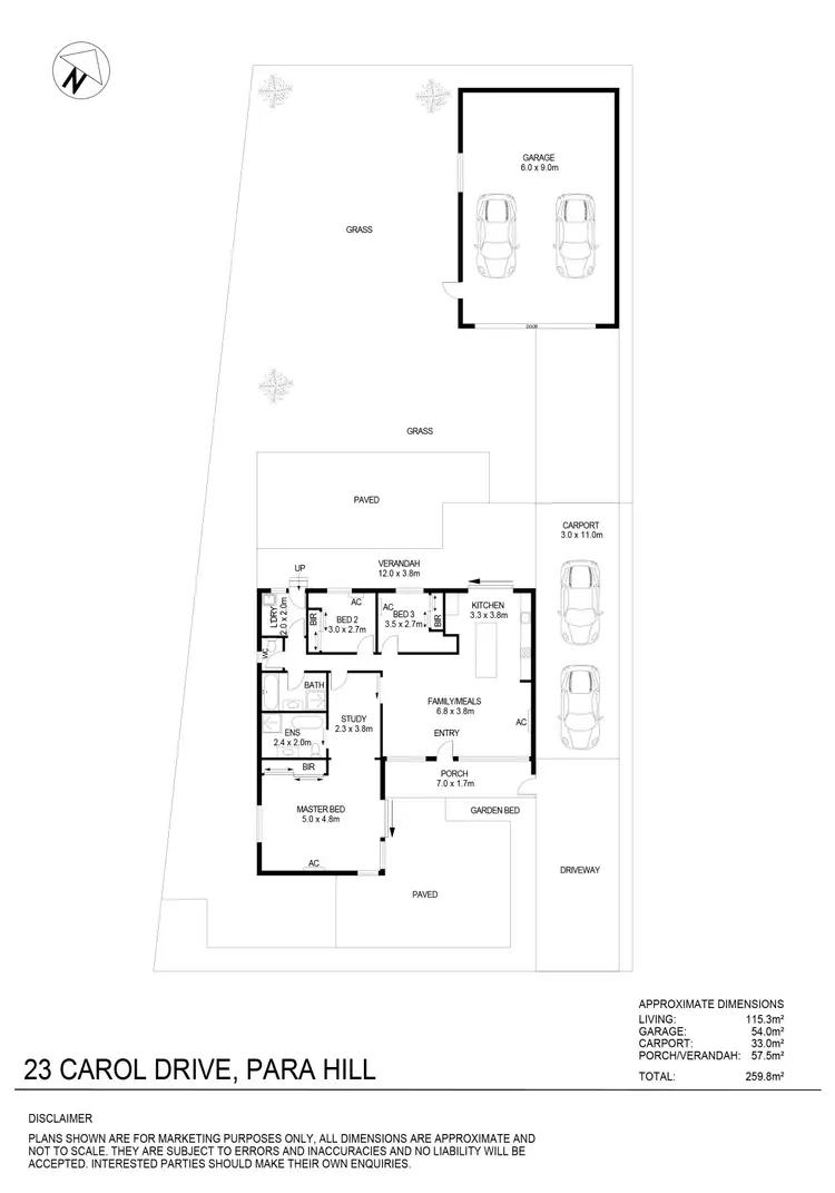 Floorplan of Homely house listing, 23 Carol Drive, Para Hills SA 5096