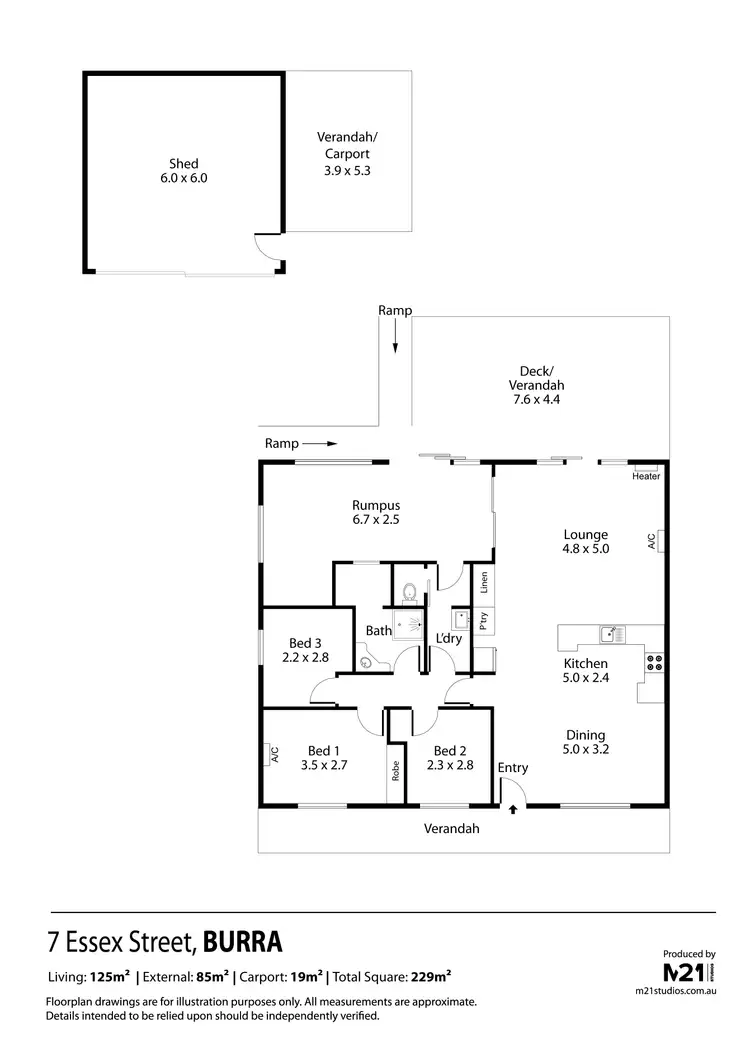 Floorplan of Homely house listing, 7 Essex Street, Burra SA 5417