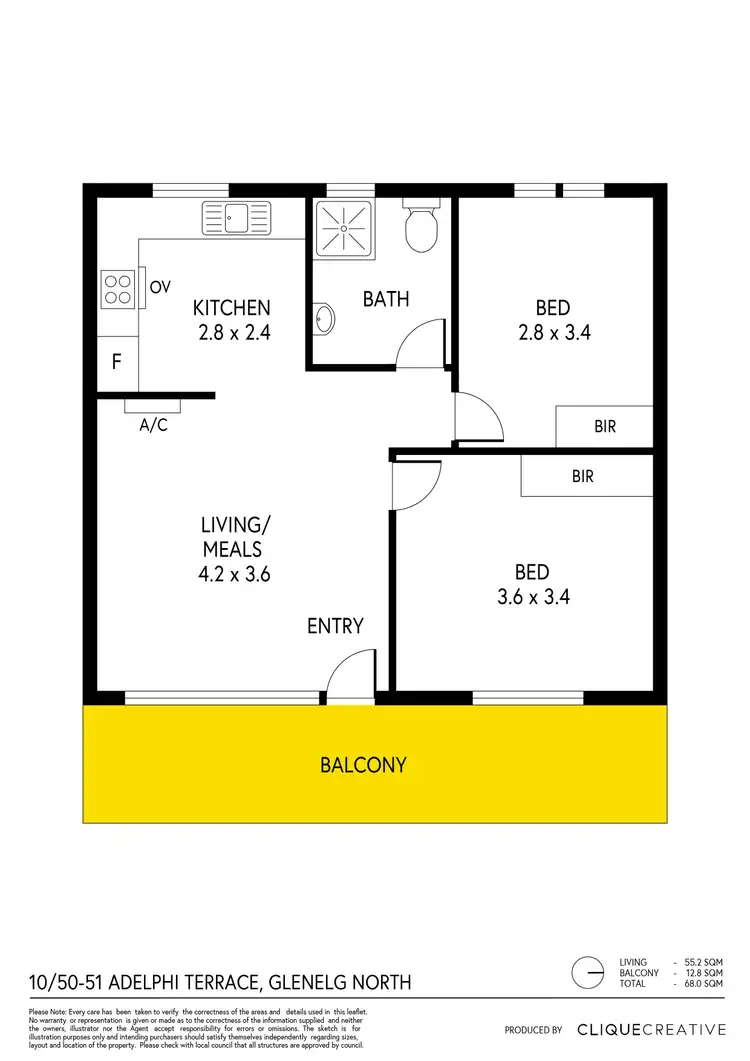 Floorplan of Homely unit listing, 50-51 Adelphi Crescent, Glenelg North SA 5045
