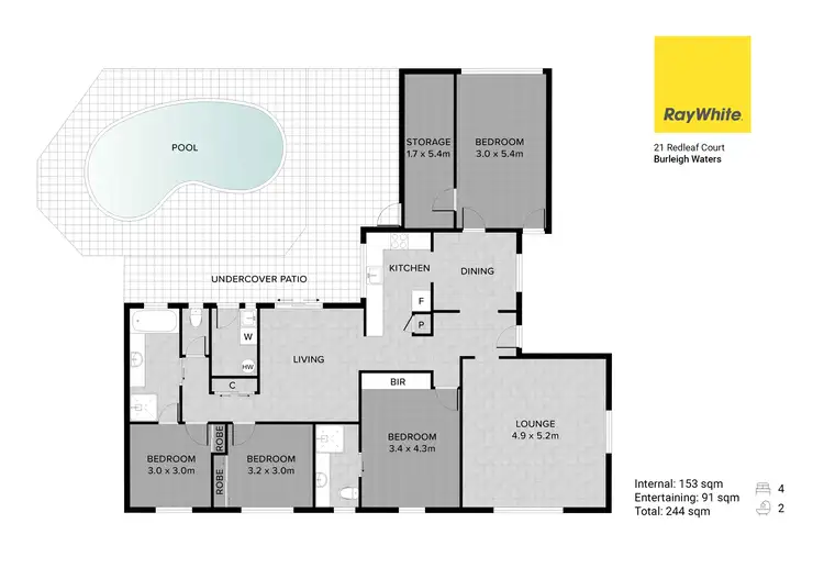 Floorplan of Homely house listing, 21 Redleaf Court, Burleigh Waters QLD 4220