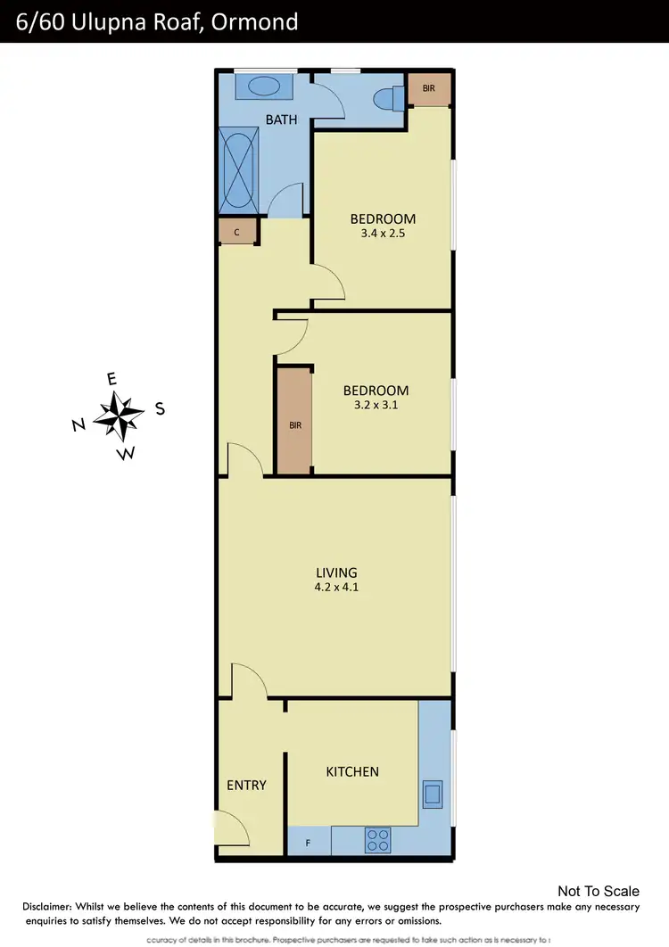 Floorplan of Homely apartment listing, 6/60 Ulupna Road, Ormond VIC 3204