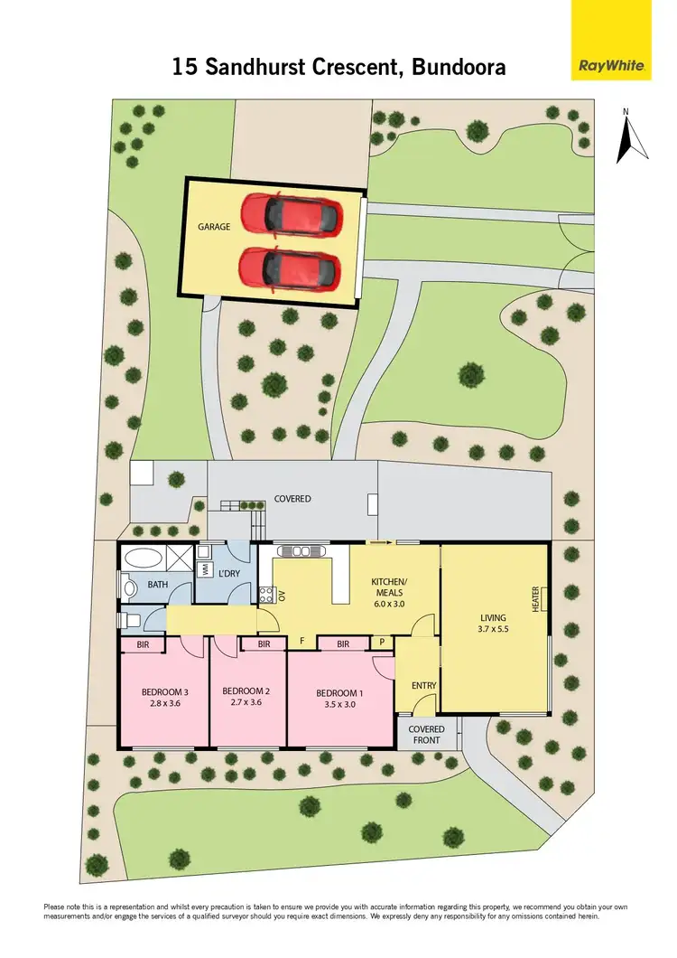 Floorplan of Homely house listing, 15 Sandhurst Crescent, Bundoora VIC 3083