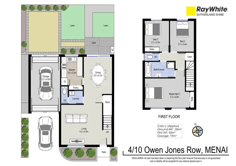Floorplan of Homely townhouse listing, 4/10 Owen Jones Row, Menai NSW 2234