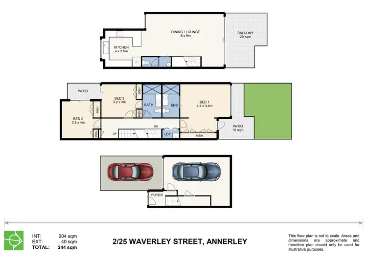 Floorplan of Homely townhouse listing, 2/25 Waverley Street, Annerley QLD 4103