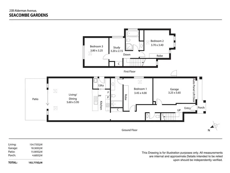 Floorplan of Homely house listing, 23B Alderman Avenue, Seacombe Gardens SA 5047
