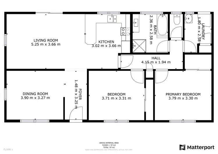 Floorplan of Homely unit listing, 1/3-5 Cohn Street, Swan Hill VIC 3585