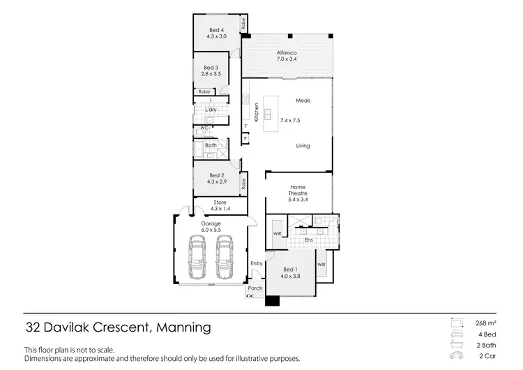 Floorplan of Homely house listing, 32 Davilak Crescent, Manning WA 6152