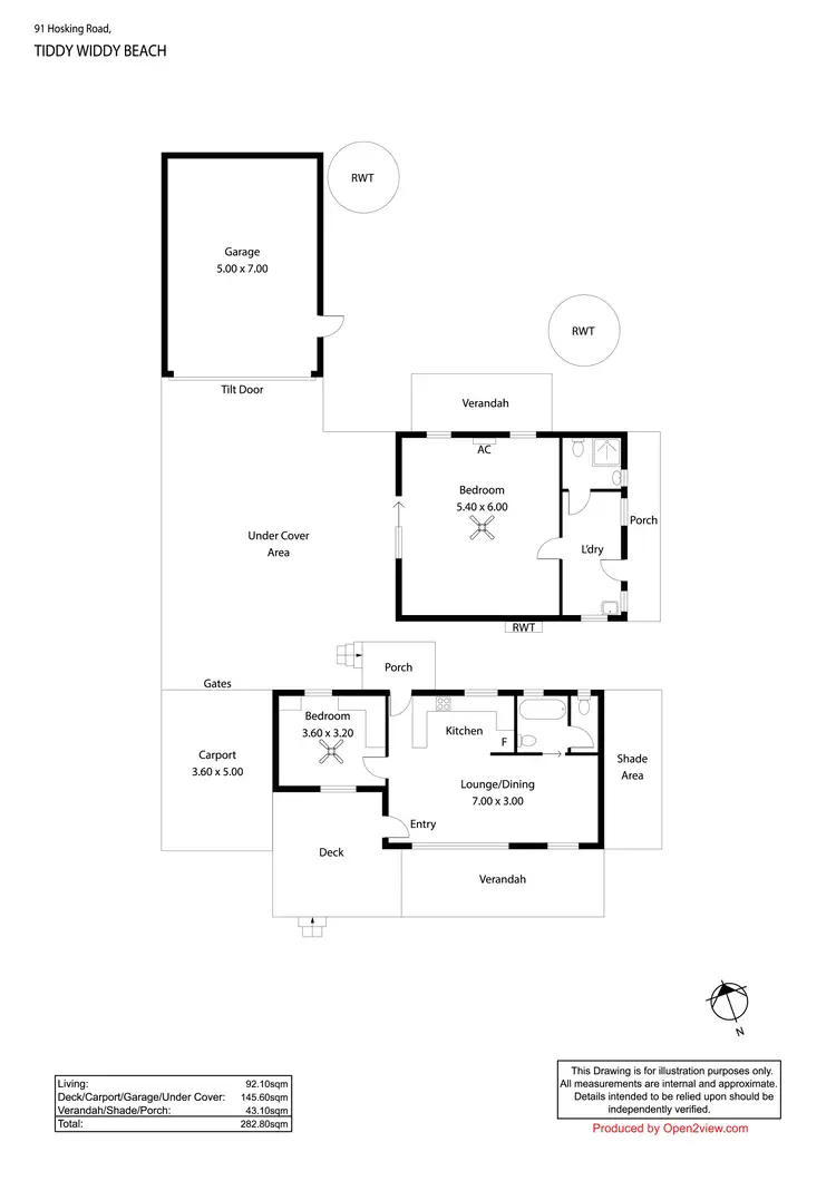 Floorplan of Homely house listing, 91 Hosking Road, Tiddy Widdy Beach SA 5571