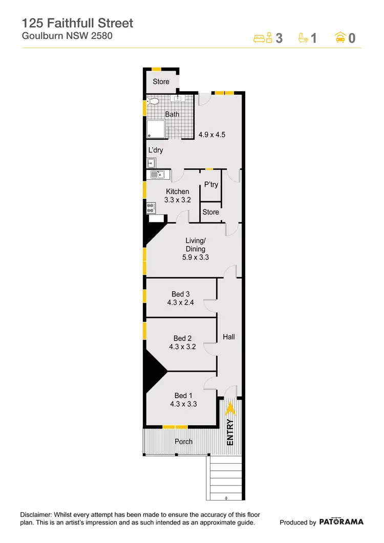 Floorplan of Homely house listing, 125 Faithfull Street, Goulburn NSW 2580