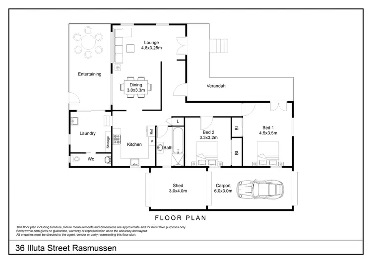 Floorplan of Homely house listing, 36 Illuta Street, Rasmussen QLD 4815