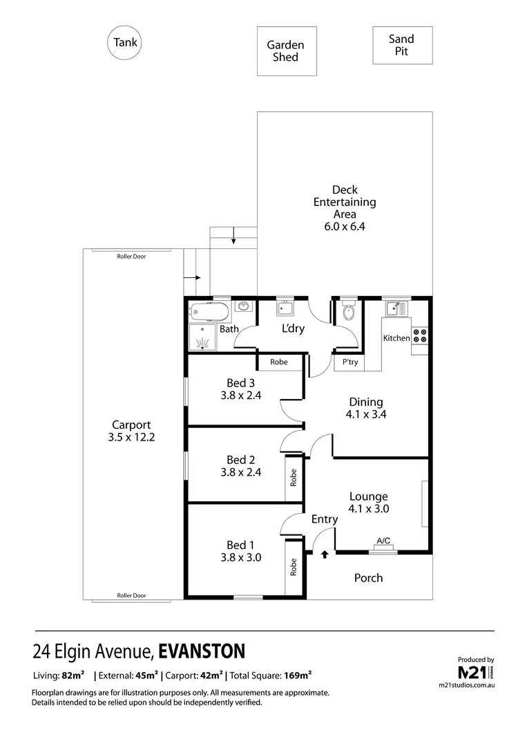 Floorplan of Homely house listing, 24 Elgin Avenue, Evanston SA 5116