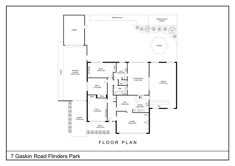 Floorplan of Homely house listing, 7 Gaskin Road, Flinders Park SA 5025