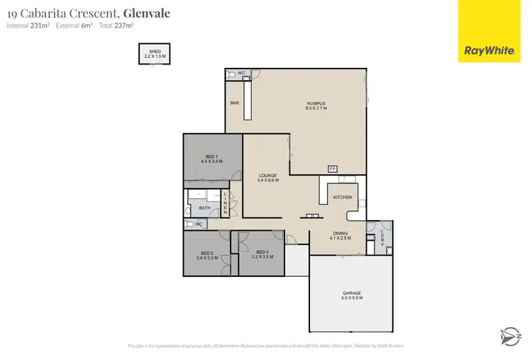 Floorplan of Homely house listing, 19 Cabarita Crescent, Glenvale QLD 4350