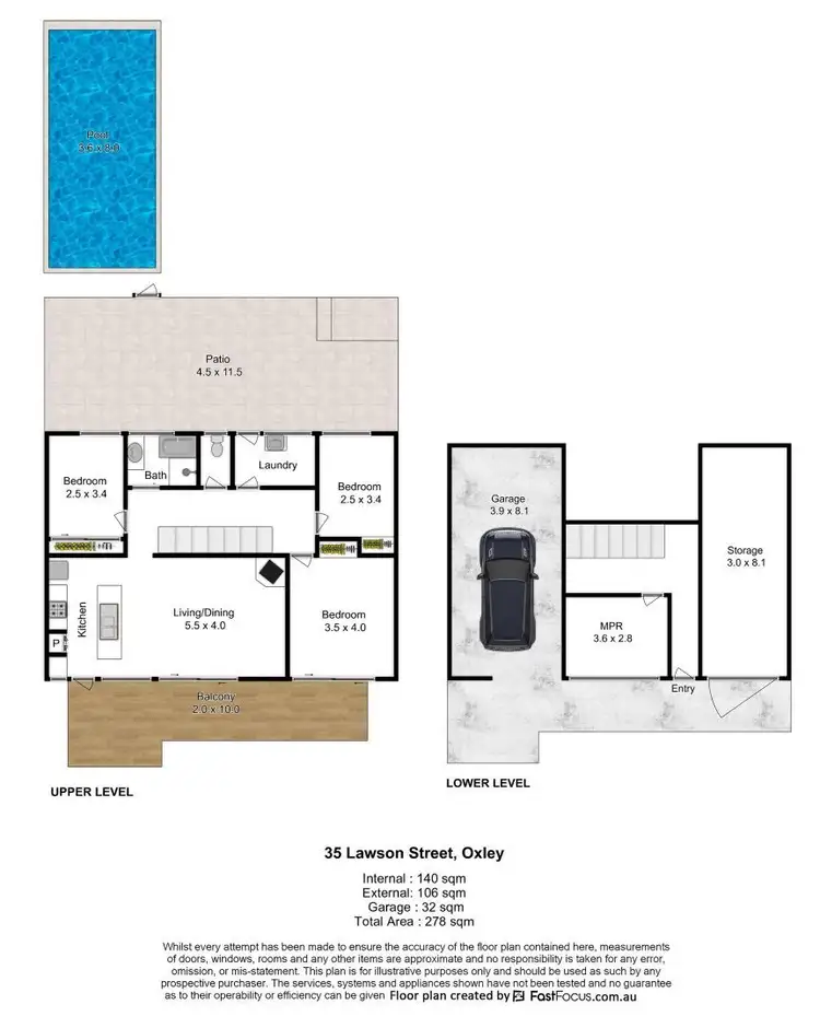 Floorplan of Homely house listing, 35 Lawson Street, Oxley QLD 4075