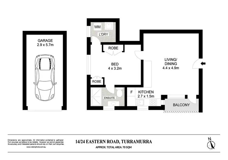 Floorplan of Homely apartment listing, 14/24 Eastern Road, Turramurra NSW 2074