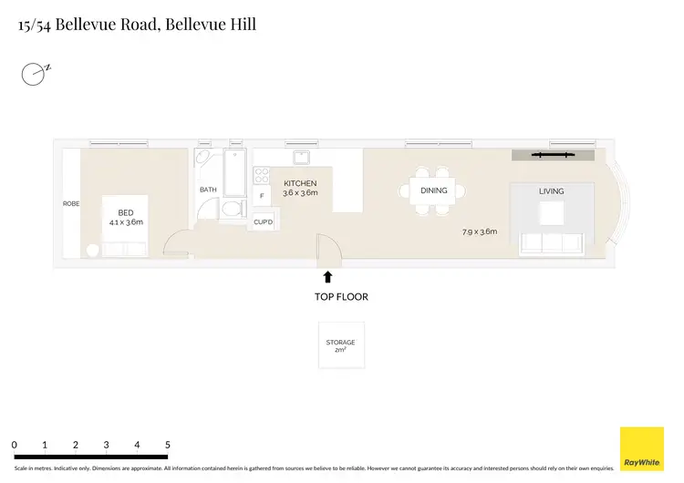 Floorplan of Homely apartment listing, 15/54 Bellevue Road, Bellevue Hill NSW 2023
