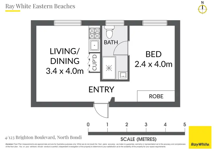 Floorplan of Homely apartment listing, 4/123 Brighton Boulevard, North Bondi NSW 2026