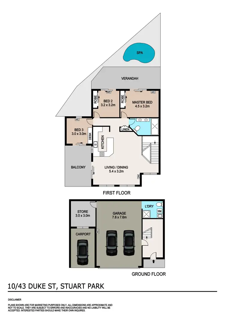 Floorplan of Homely townhouse listing, 10/43 Duke Street, Stuart Park NT 820